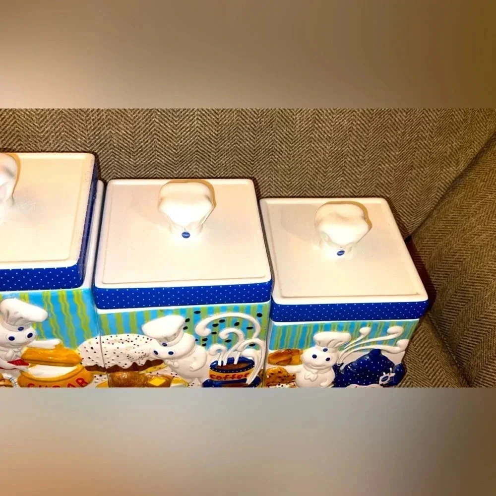 VTG The Pillsbury Doughboy/Danbury Mint 2000 Complete Canister Set Collection - Picture 9 of 15